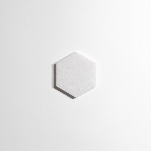 Crystal White 5" Hexagon